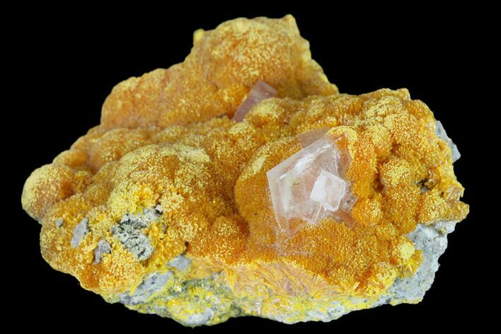 Orpiment with Barite Crystals - Peru #133103